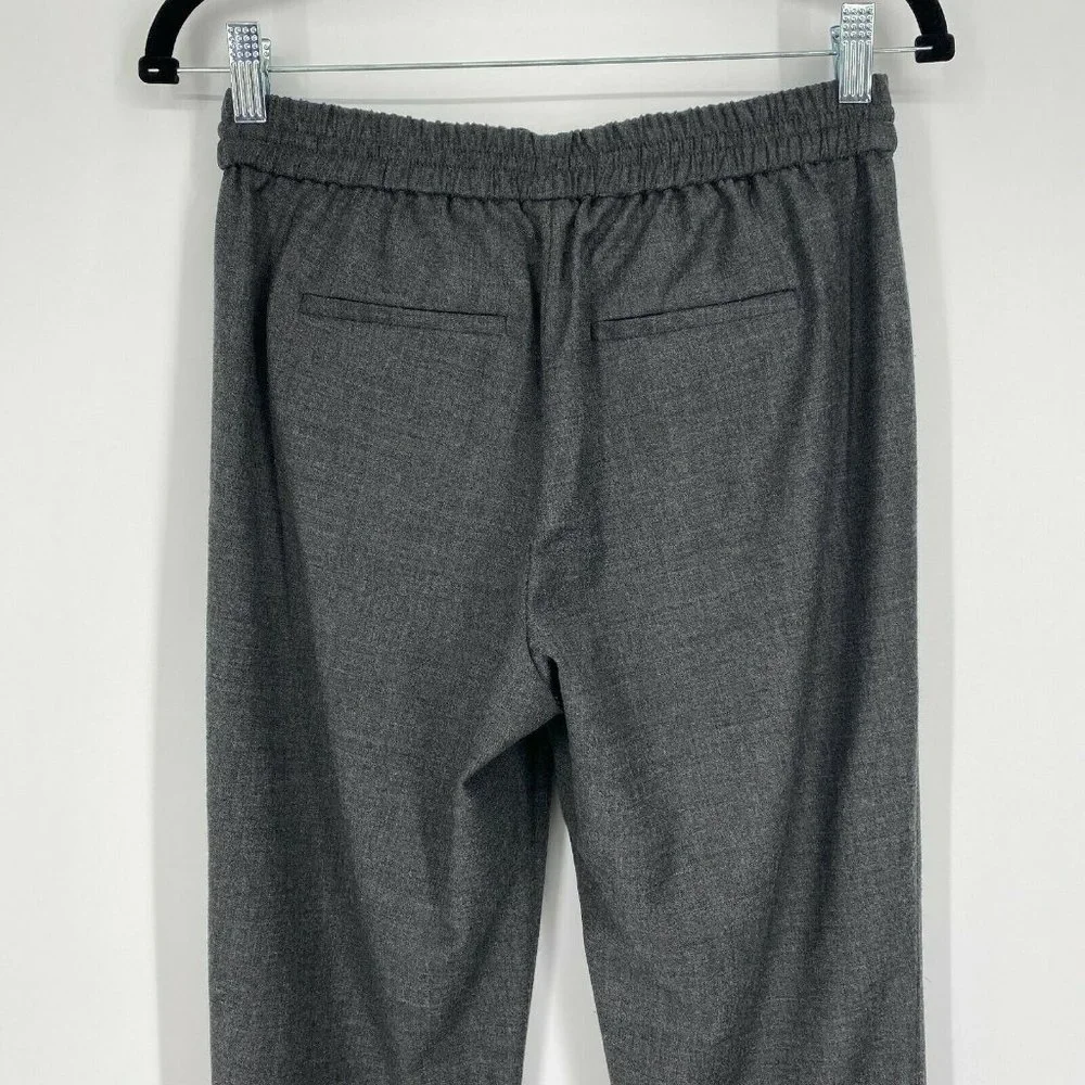 J. Crew Drapey Wool Blend Jogger Pants Women Size 2 Drawstring Stretch Crop Gray - Picture 6 of 10